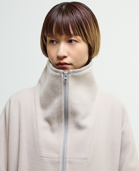 【nota della mano sinistra（ノータ デラ マノ シニストラ）】ドルマンファスナーハイネックコート 詳細画像 ベージュ 13