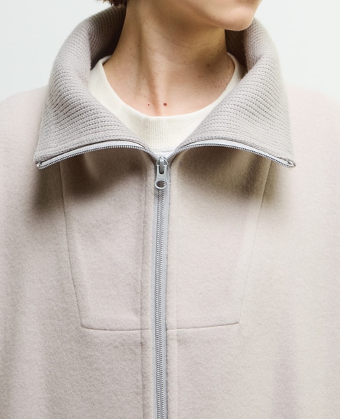 【nota della mano sinistra（ノータ デラ マノ シニストラ）】ドルマンファスナーハイネックコート 詳細画像 ベージュ 14