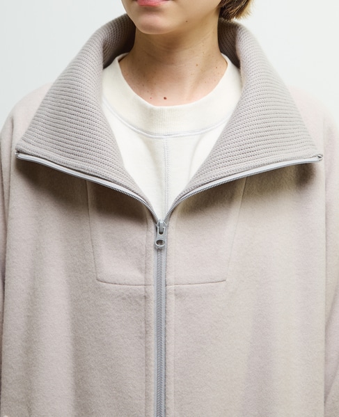 【nota della mano sinistra（ノータ デラ マノ シニストラ）】ドルマンファスナーハイネックコート 詳細画像 ベージュ 15