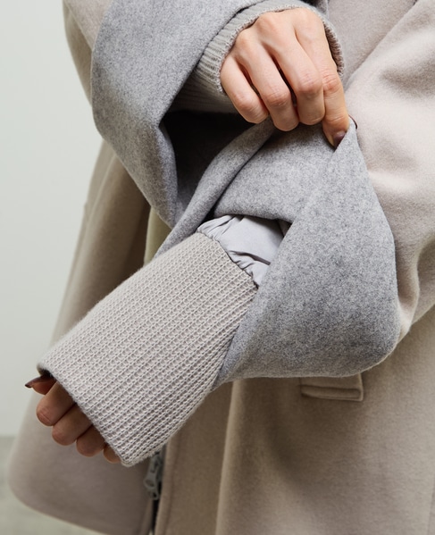 【nota della mano sinistra（ノータ デラ マノ シニストラ）】ドルマンファスナーハイネックコート 詳細画像 ベージュ 18