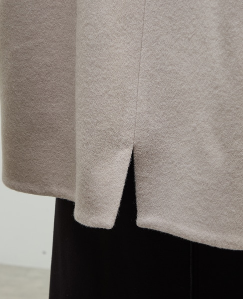 【nota della mano sinistra（ノータ デラ マノ シニストラ）】ドルマンファスナーハイネックコート 詳細画像 ベージュ 20