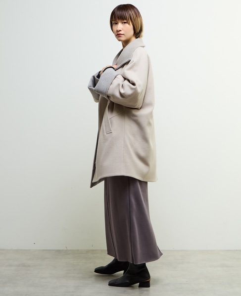【nota della mano sinistra（ノータ デラ マノ シニストラ）】ドルマンファスナーハイネックコート 詳細画像 ベージュ 4