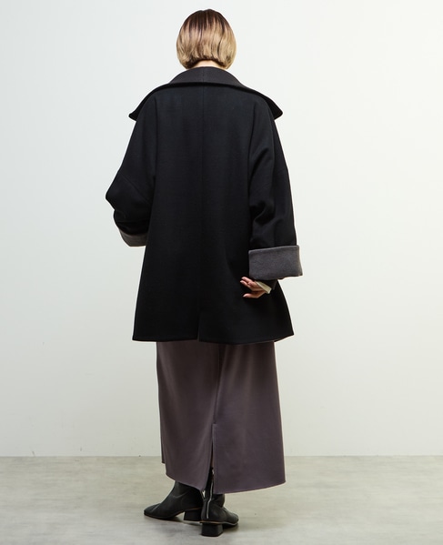 【nota della mano sinistra（ノータ デラ マノ シニストラ）】ドルマンファスナーハイネックコート 詳細画像 ブラック 12