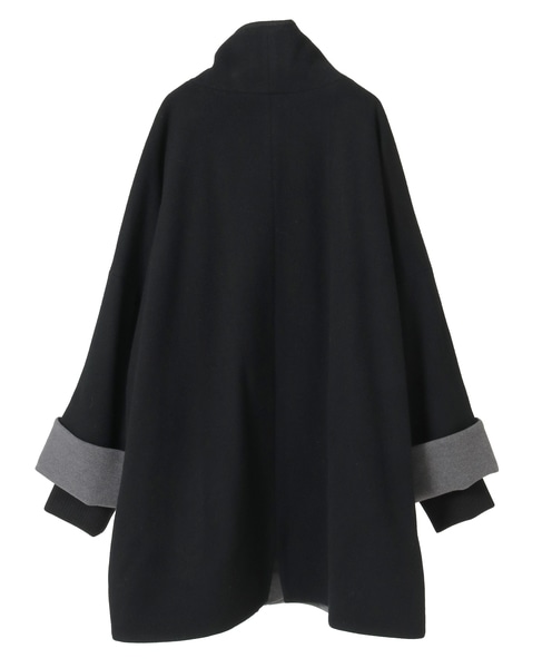 【nota della mano sinistra（ノータ デラ マノ シニストラ）】ドルマンファスナーハイネックコート 詳細画像 ブラック 16