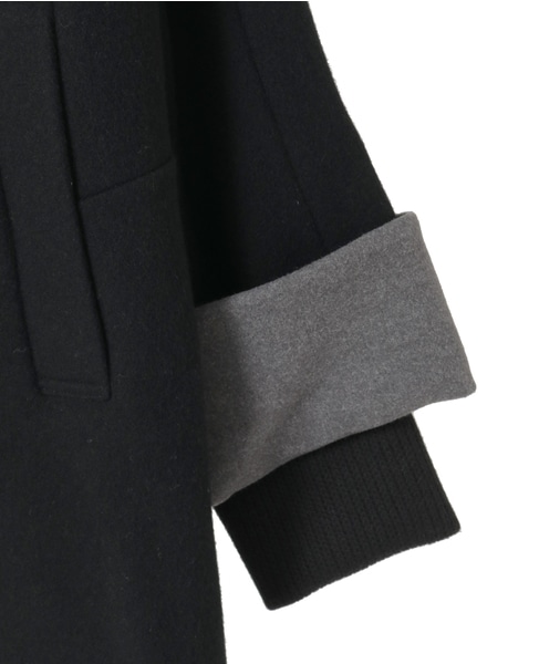 【nota della mano sinistra（ノータ デラ マノ シニストラ）】ドルマンファスナーハイネックコート 詳細画像 ブラック 18