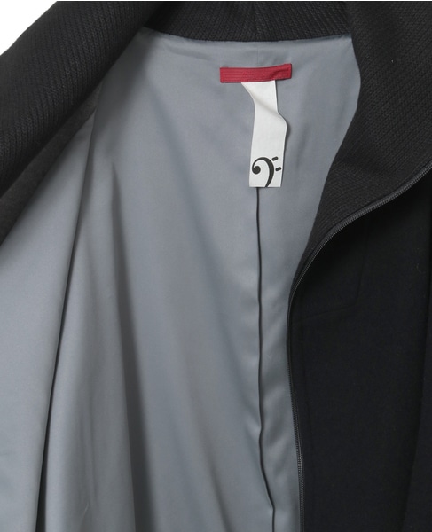 【nota della mano sinistra（ノータ デラ マノ シニストラ）】ドルマンファスナーハイネックコート 詳細画像 ブラック 22