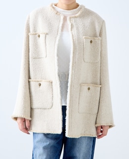 【A_/エース】BALIノーカラーコート