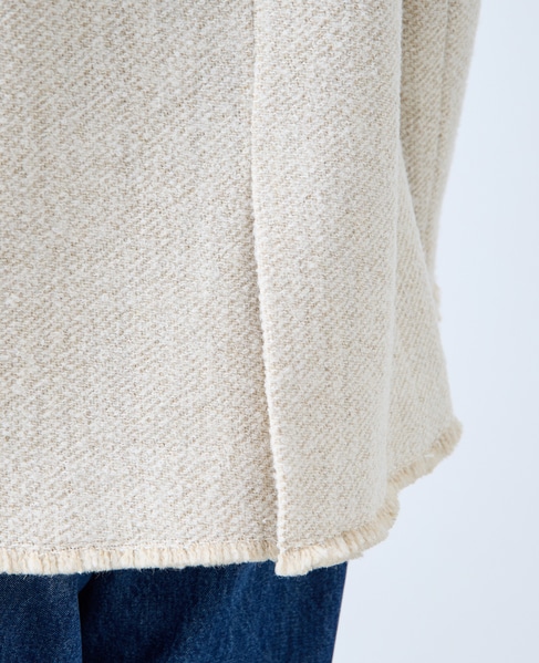 【A_/エース】BALIノーカラーコート 詳細画像 オフホワイト 11