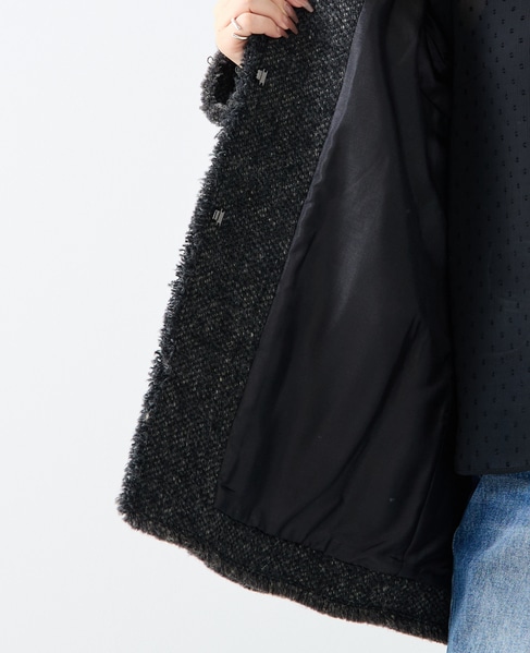 【A_/エース】BALIノーカラーコート 詳細画像 チャコールグレー 7