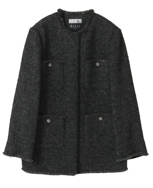 【A_/エース】BALIノーカラーコート 詳細画像 チャコールグレー 9