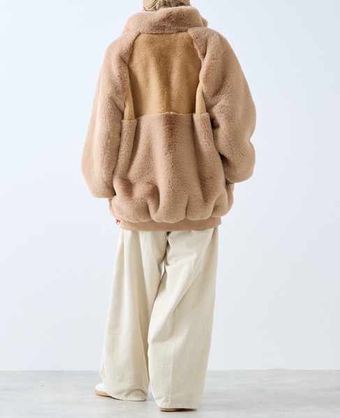 【A_/エース】ジップアップファーブルゾン 詳細画像 キャメル 10