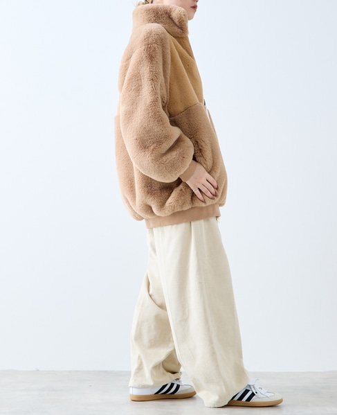 【A_/エース】ジップアップファーブルゾン 詳細画像 キャメル 11