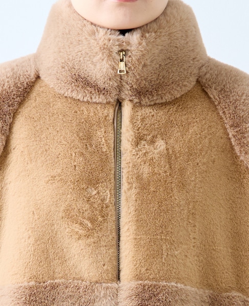 【A_/エース】ジップアップファーブルゾン 詳細画像 キャメル 14