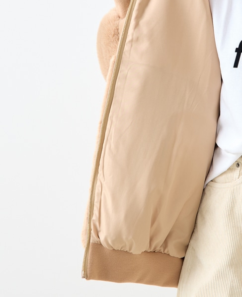 【A_/エース】ジップアップファーブルゾン 詳細画像 キャメル 19