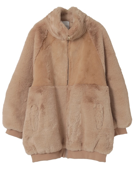 【A_/エース】ジップアップファーブルゾン 詳細画像 キャメル 21