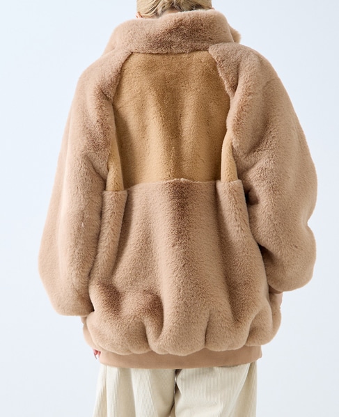 【A_/エース】ジップアップファーブルゾン 詳細画像 キャメル 4