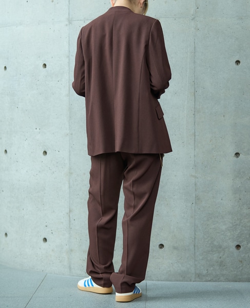 《2WAYストレッチ・紫外線防止・接触冷感》ノーカラージャケット 詳細画像 ブラウン 10