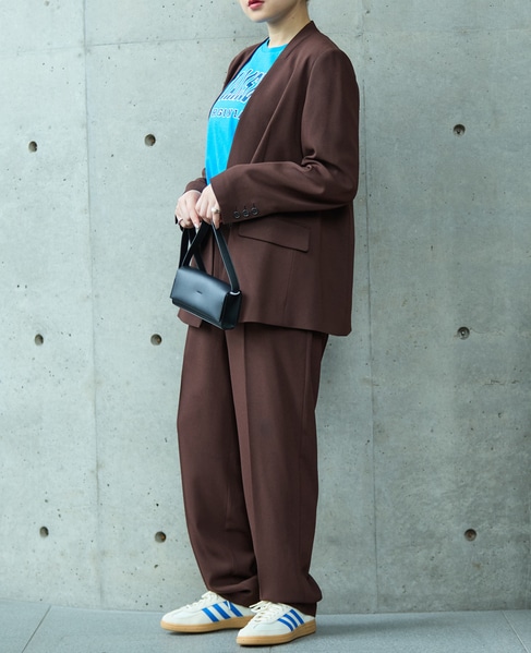 《2WAYストレッチ・紫外線防止・接触冷感》ノーカラージャケット 詳細画像 ブラウン 6