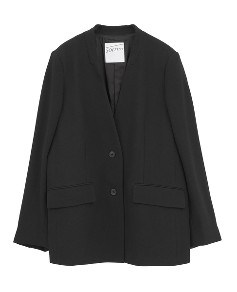 《2WAYストレッチ・紫外線防止・接触冷感》ノーカラージャケット 詳細画像 ブラック 12