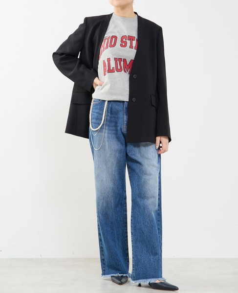 《2WAYストレッチ・紫外線防止・接触冷感》ノーカラージャケット 詳細画像 ブラック 6