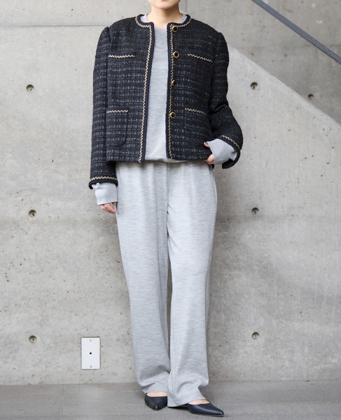 【A＿/エース】ツイードジャケット 詳細画像 ブラック 1