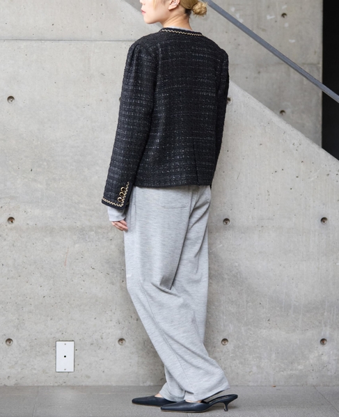 【A＿/エース】ツイードジャケット 詳細画像 ブラック 4