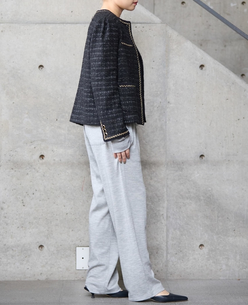 【A＿/エース】ツイードジャケット 詳細画像 ブラック 6