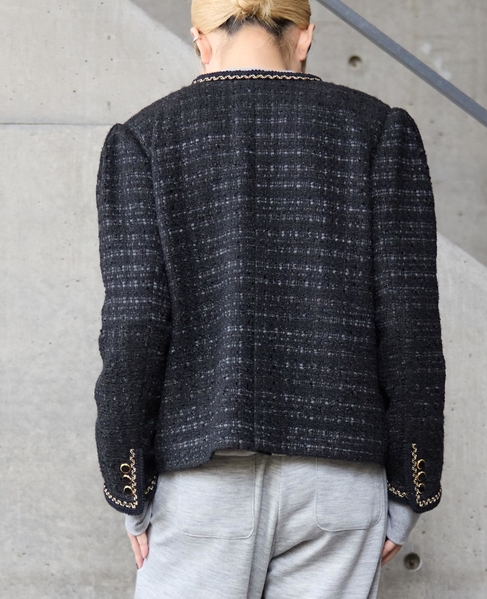 【A＿/エース】ツイードジャケット 詳細画像 ブラック 9