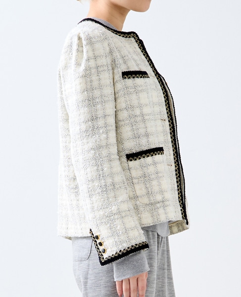 【A＿/エース】ツイードジャケット 詳細画像 オフホワイト 7