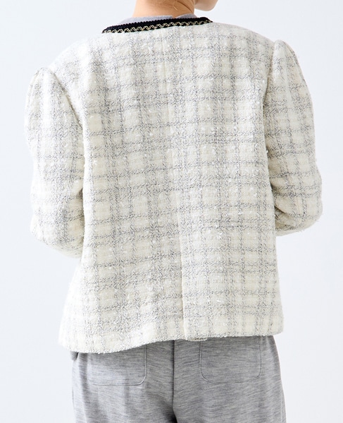 【A＿/エース】ツイードジャケット 詳細画像 オフホワイト 8