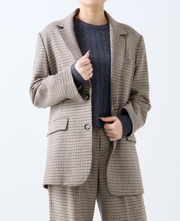 【A_/エース】ウールチェックジャケット