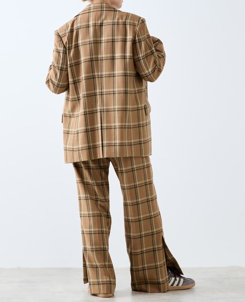 【A_/エース】ウールチェックジャケット 詳細画像 ブラウン 7