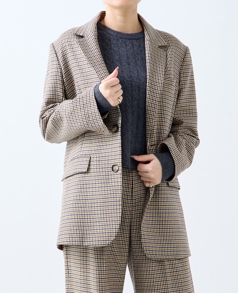 【A_/エース】ウールチェックジャケット 詳細画像 ネイビー 1