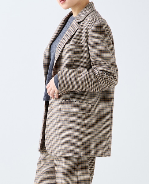 【A_/エース】ウールチェックジャケット 詳細画像 ネイビー 2