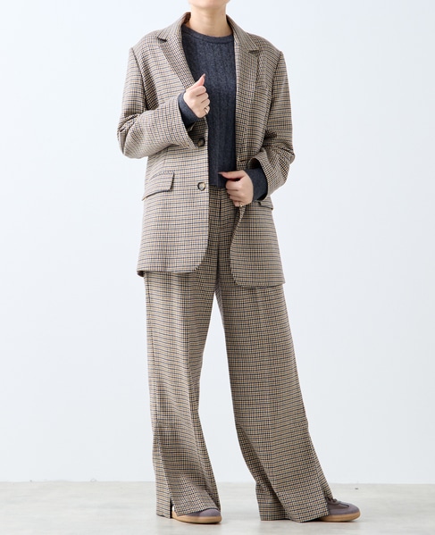 【A_/エース】ウールチェックジャケット 詳細画像 ネイビー 5