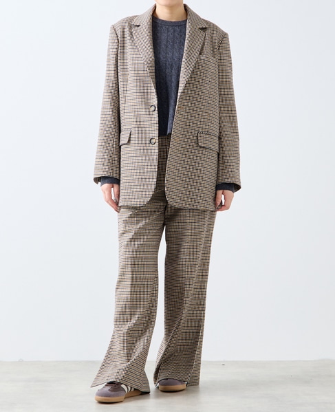 【A_/エース】ウールチェックジャケット 詳細画像 ネイビー 6