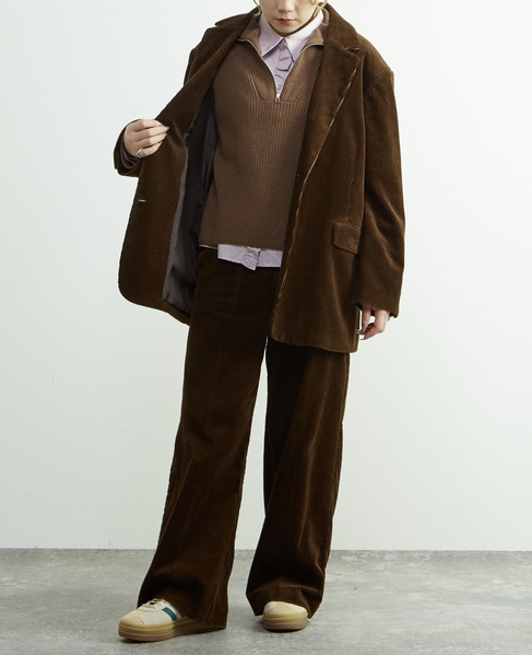 【A_/エース】オーバーサイズコールジャケット 詳細画像 ブラウン 9