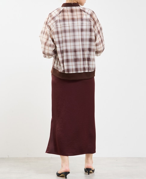 チェック柄シアーブルゾン 詳細画像 ホワイト系その他 10