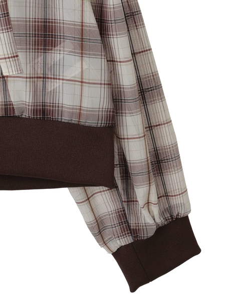 チェック柄シアーブルゾン 詳細画像 ホワイト系その他 16