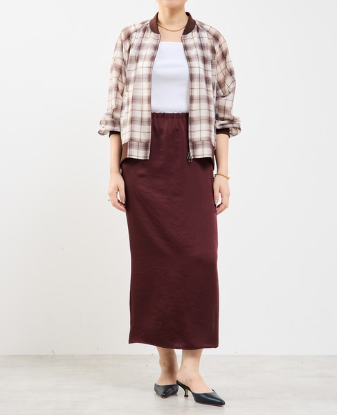 チェック柄シアーブルゾン 詳細画像 ホワイト系その他 7