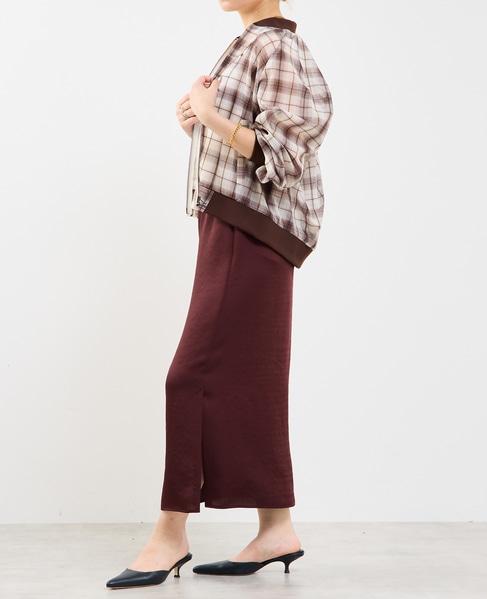 チェック柄シアーブルゾン 詳細画像 ホワイト系その他 9