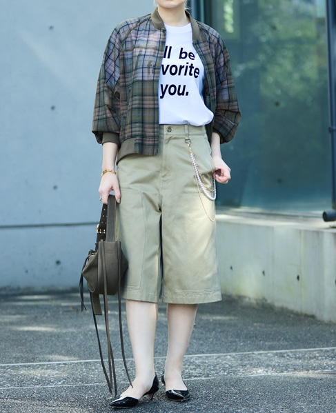 チェック柄シアーブルゾン 詳細画像 グリーン系その他 6