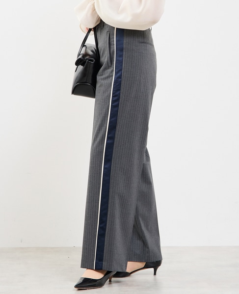 ピンストライプ2WAYストレッチラインパンツ 詳細画像 グレー 3