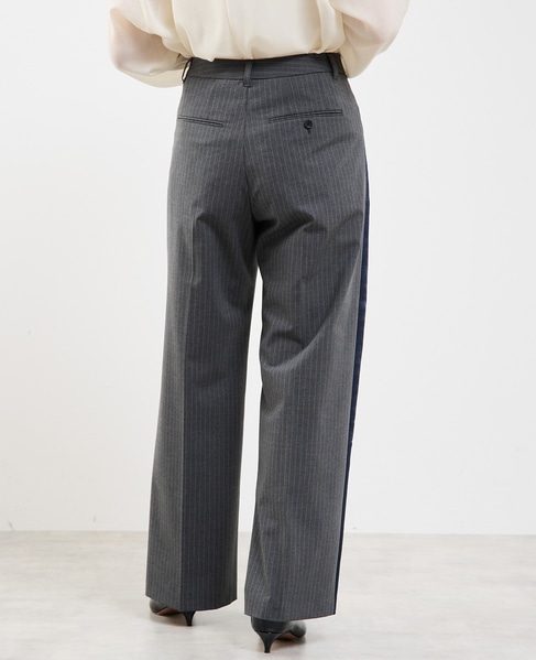 ピンストライプ2WAYストレッチラインパンツ 詳細画像 グレー 5