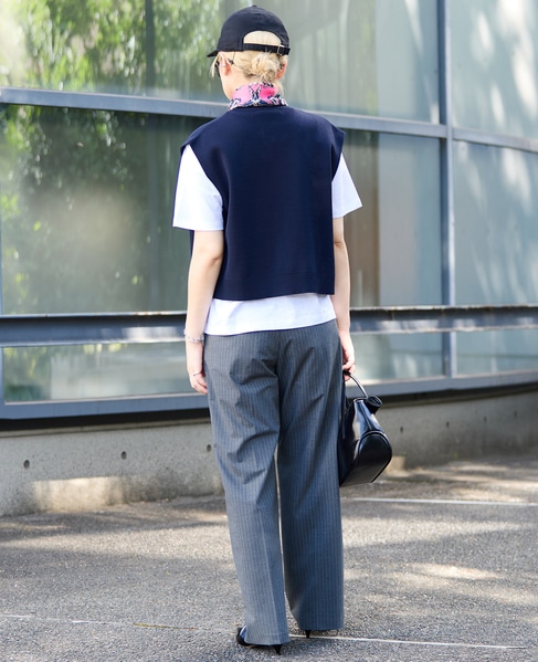 ピンストライプ2WAYストレッチラインパンツ 詳細画像 グレー 9