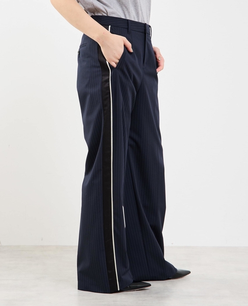ピンストライプ2WAYストレッチラインパンツ 詳細画像 ダークネイビー 3