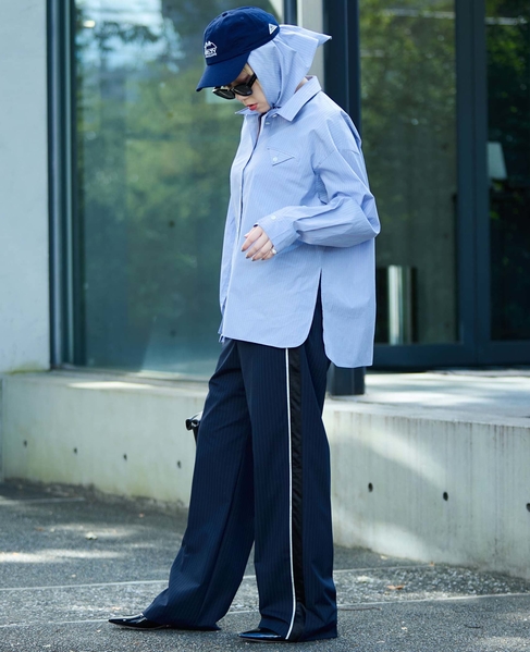 ピンストライプ2WAYストレッチラインパンツ 詳細画像 ダークネイビー 7