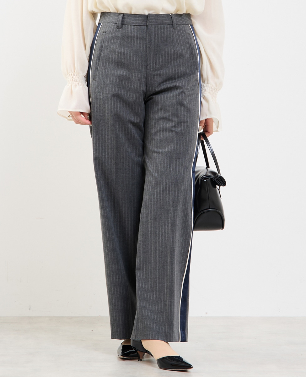 あぷりん ピンストライプ2WAYストレッチラインパンツ｜Soffitto