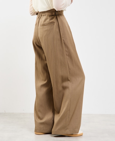 接触冷感タックリラックスパンツ 詳細画像 ブラウン 5