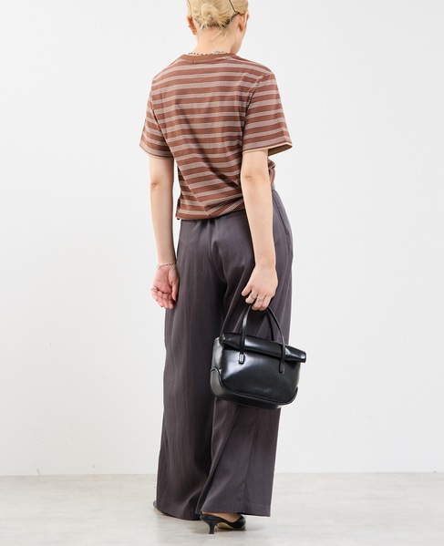 接触冷感タックリラックスパンツ 詳細画像 チャコールグレー 12